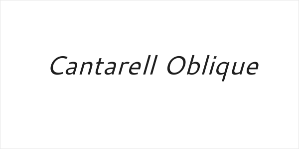 Cantarell Oblique Logo