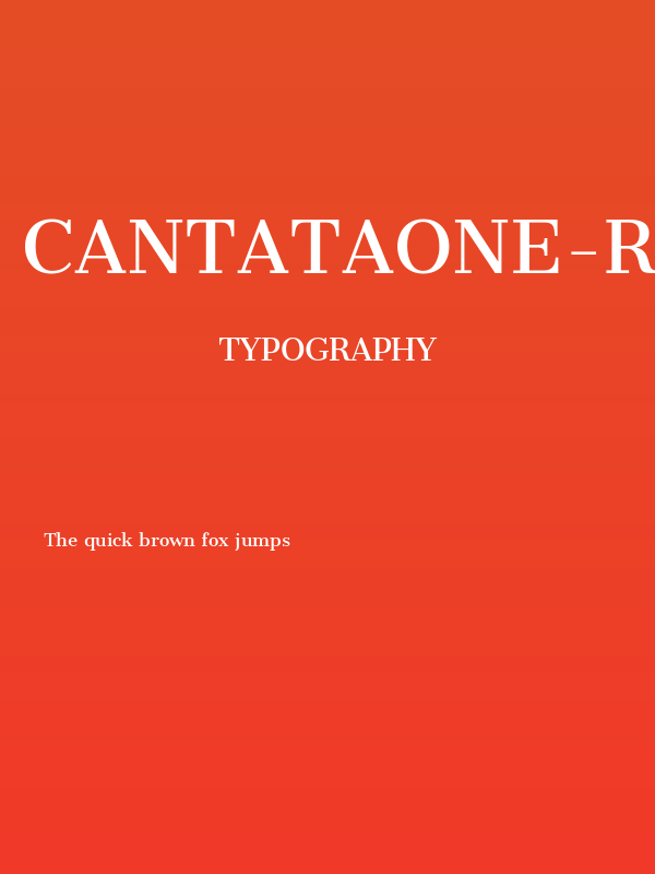 CantataOne-Regular Poster