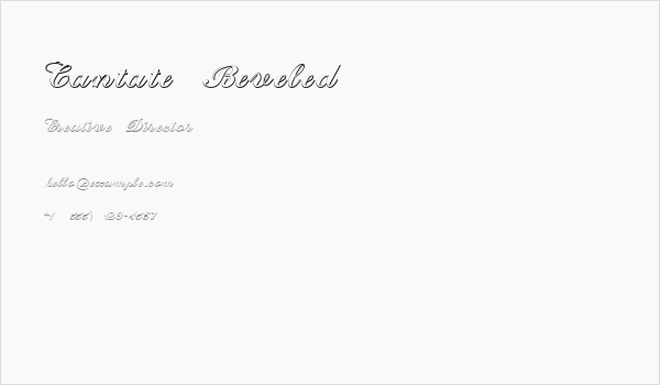 Cantate Beveled Business Card