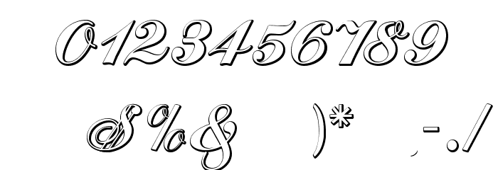 CantateBeveled Font OTHER CHARS