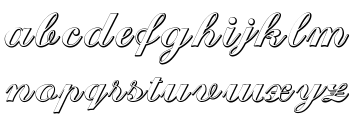 CantateBeveled Font LOWERCASE