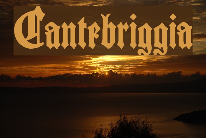 Cantebriggia Font examples