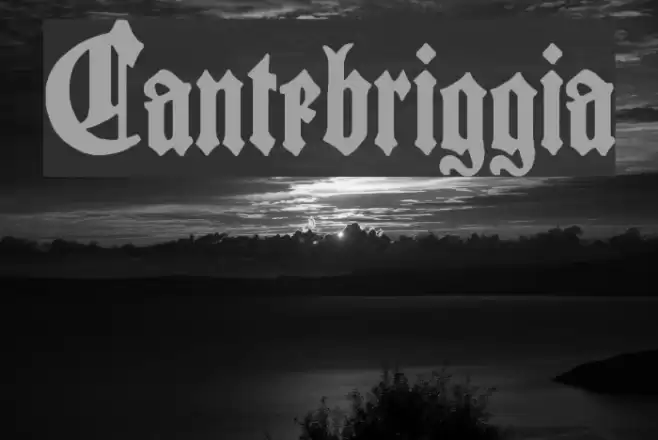 Cantebriggia Font examples