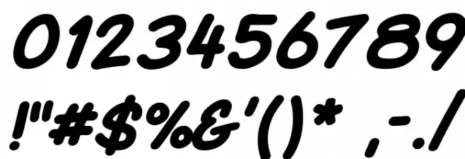 Canted Comic Bold Font OTHER CHARS