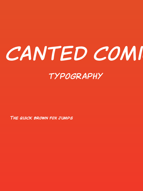Canted Comic Bold Poster