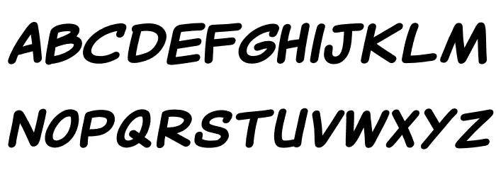 Canted Comic Bold Polices MINUSCULES