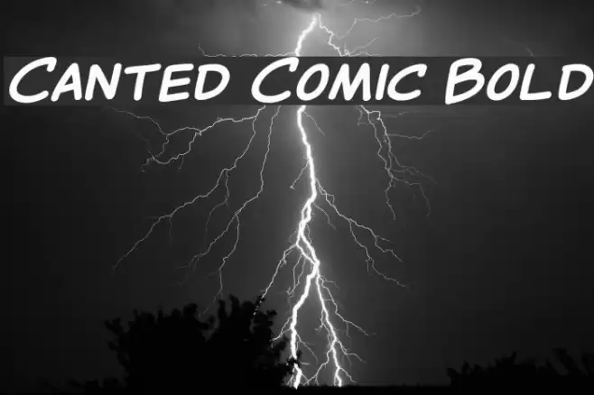Canted Comic Bold Font examples