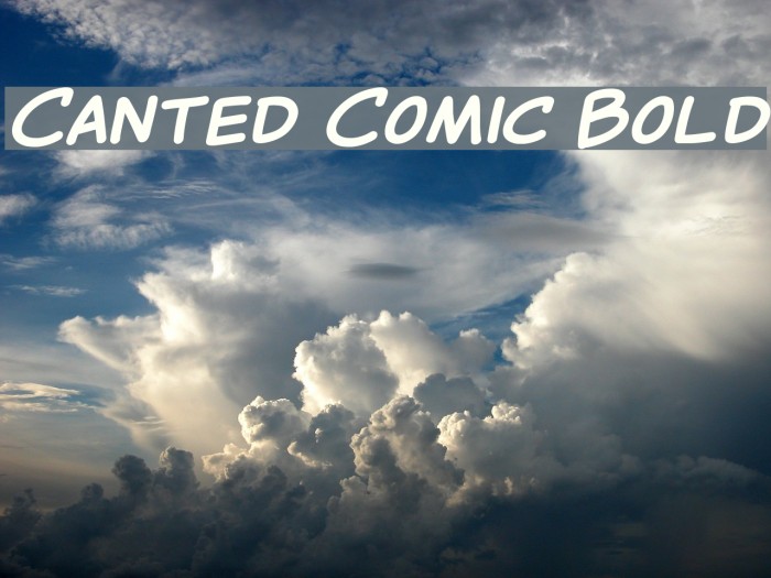 Canted Comic Bold Шрифта examples