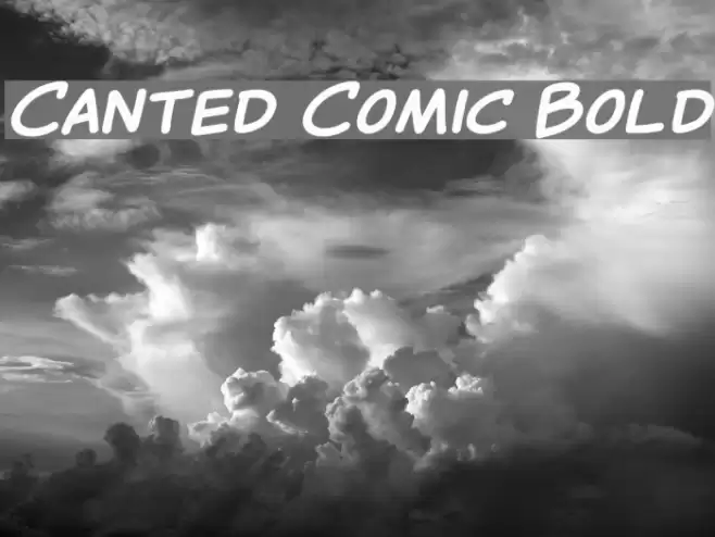 Canted Comic Bold Font examples