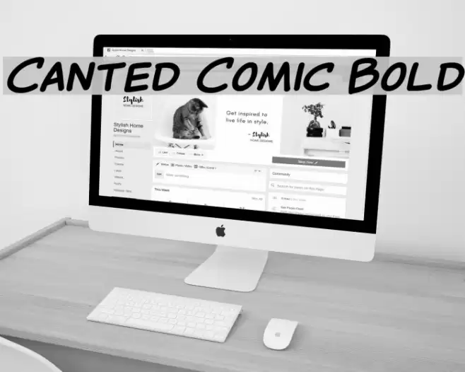 Canted Comic Bold Font examples