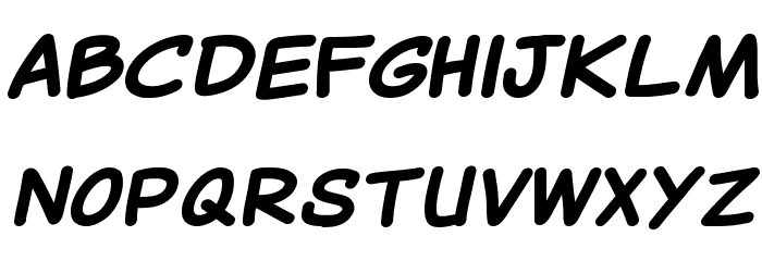 Canted Comic Bold Шрифта строчной