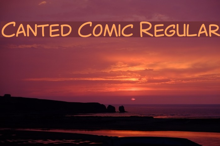 Canted Comic Regular Font examples