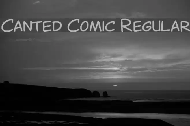 Canted Comic Regular Font examples