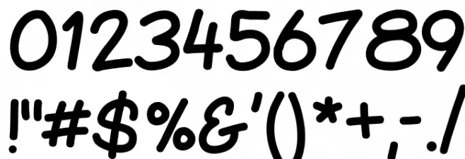 Canted Comic Font OTHER CHARS