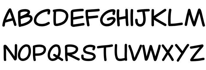 Canted Comic Font LOWERCASE