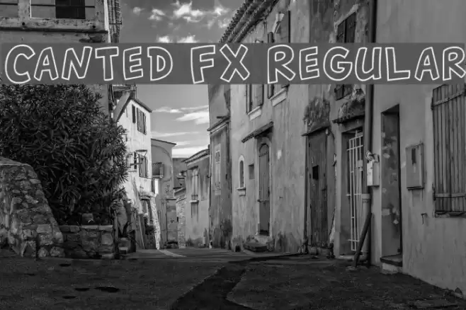Canted FX Regular Font examples