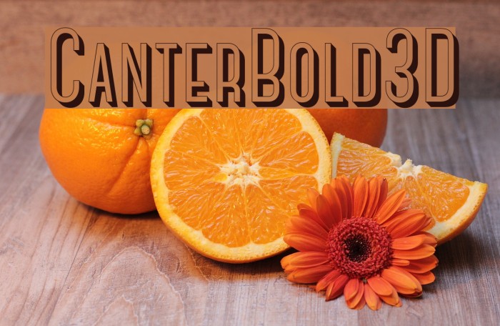 CanterBold3D Font examples