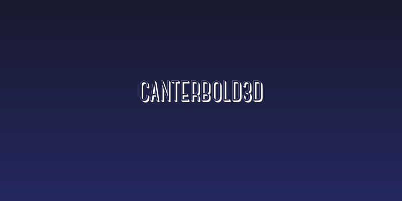 CanterBold3D Social Header