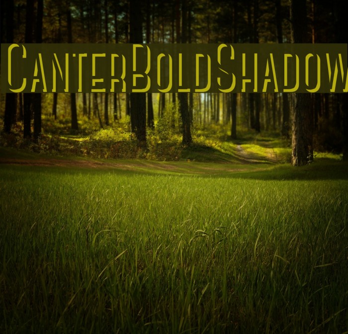 CanterBoldShadow Font examples