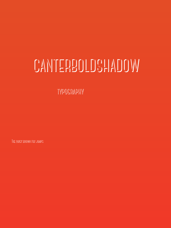 CanterBoldShadow Poster