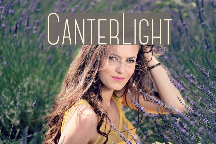 CanterLight Font examples