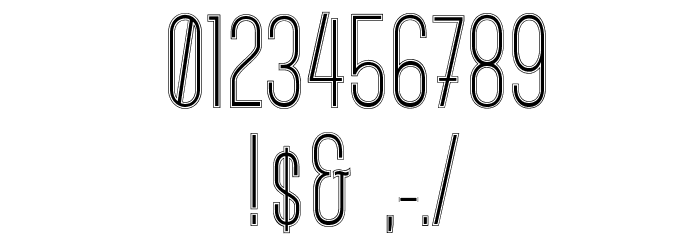 CanterOutline Font OTHER CHARS