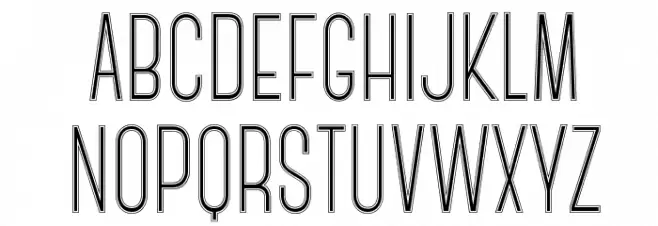 CanterOutline 字体 大写