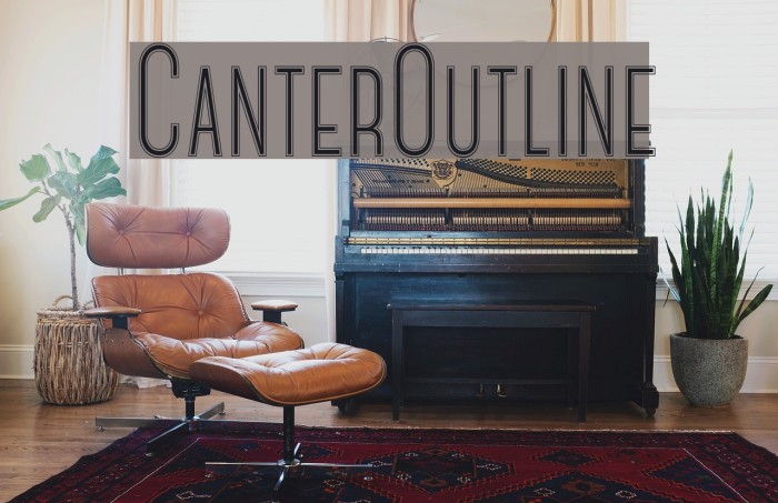 CanterOutline Font examples
