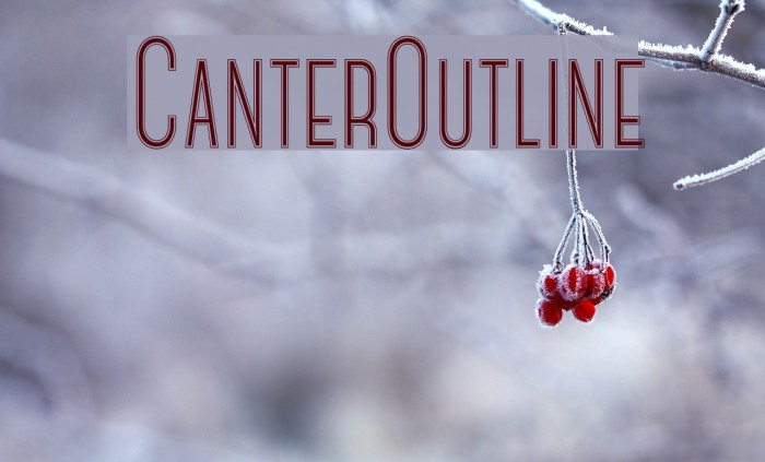 CanterOutline Font examples