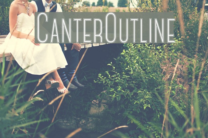 CanterOutline Font examples