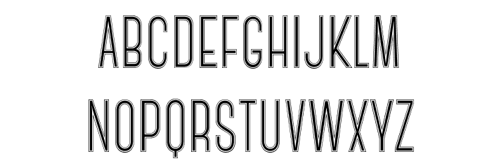 CanterOutline Font LOWERCASE