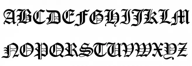 Canterbury Regular Schriftart Groß