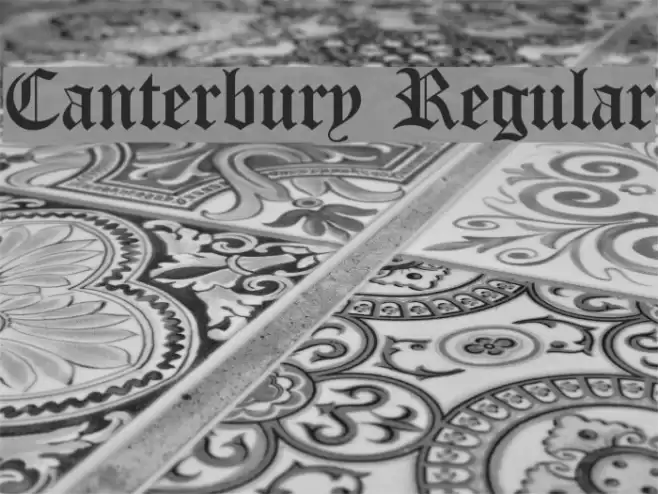 Canterbury Regular Font examples
