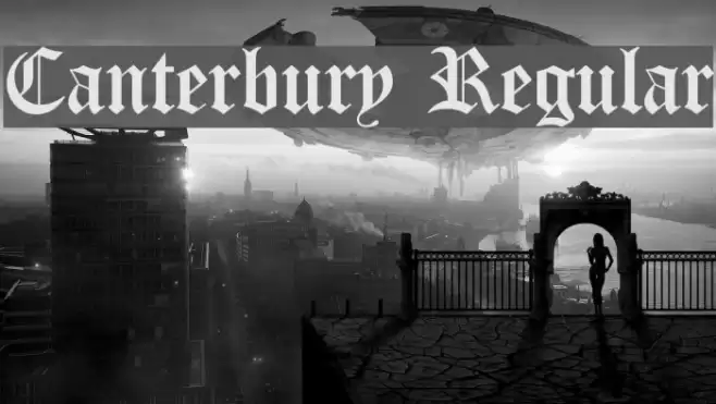 Canterbury Regular Font examples