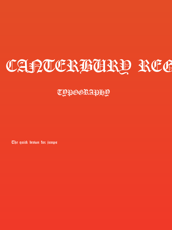 Canterbury Regular Poster