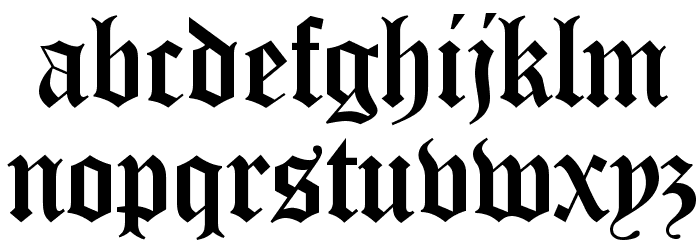Canterbury Regular Font LOWERCASE