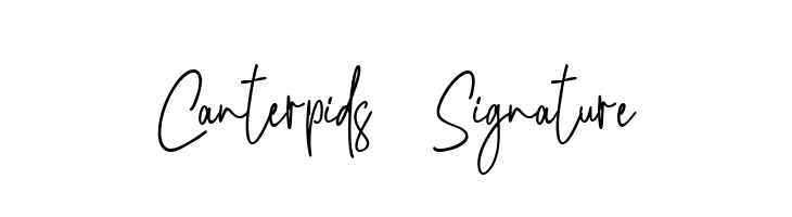 Canterpids  Signature  font caratteri gratis