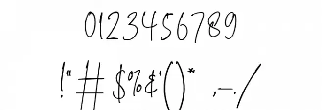 Canterpids Signature Font OTHER CHARS