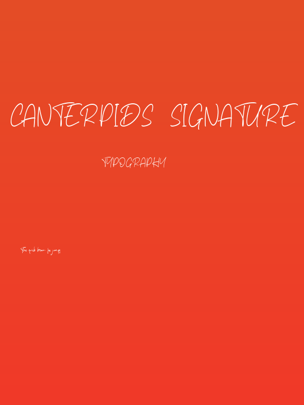 Canterpids  Signature Poster