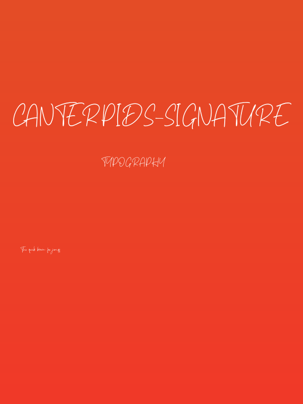 Canterpids-Signature Poster