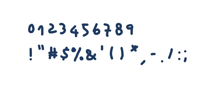 Cantika Cute Handwriting Other Characters