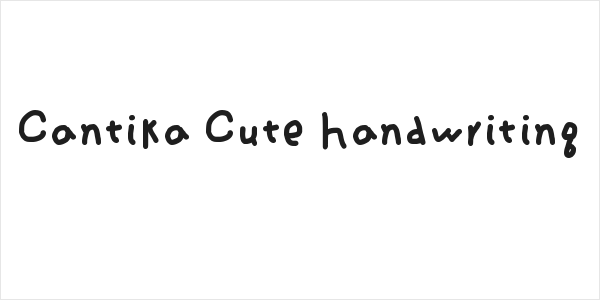 Cantika Cute Handwriting Logo