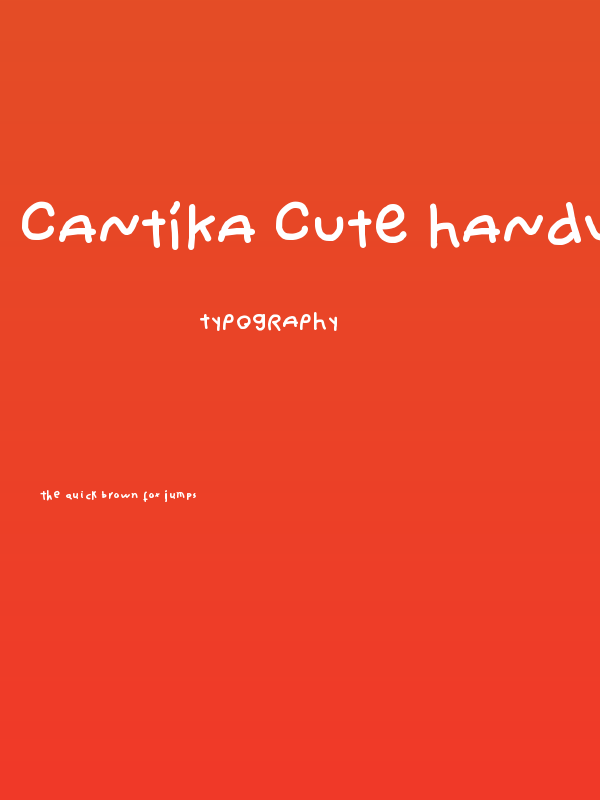 Cantika Cute Handwriting Poster