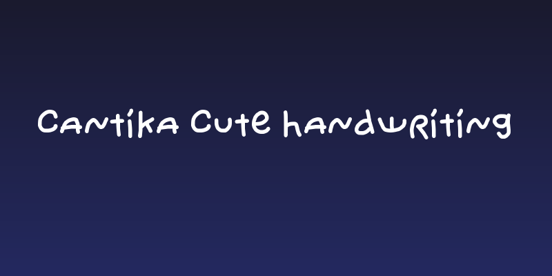 Cantika Cute Handwriting Social Header