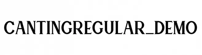 Canting Regular_DEMO  Frei Schriftart Herunterladen