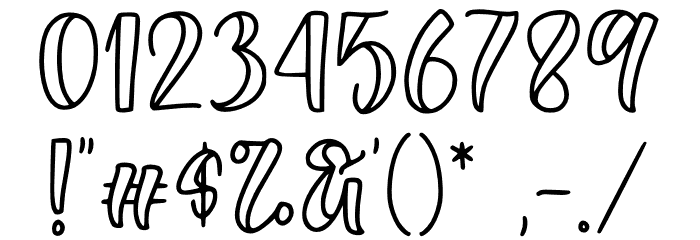 Cantiqu Line Font OTHER CHARS