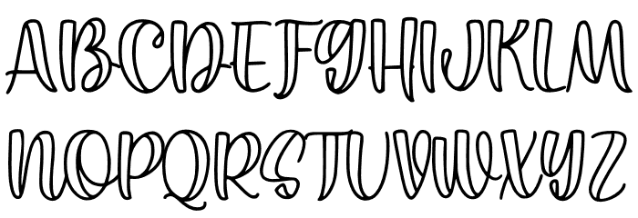 Cantiqu Line Font UPPERCASE