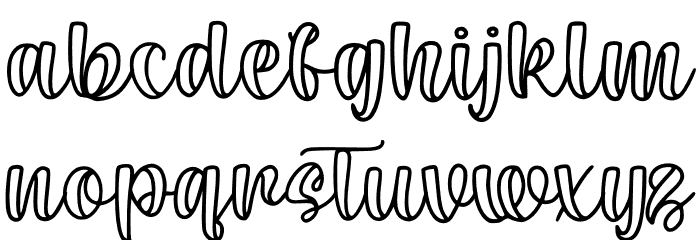 Cantiqu Line Font LOWERCASE