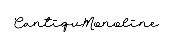 Cantiqu Monoline  font caratteri gratis
