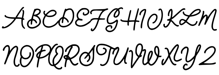 Cantiqu Monoline Font UPPERCASE
